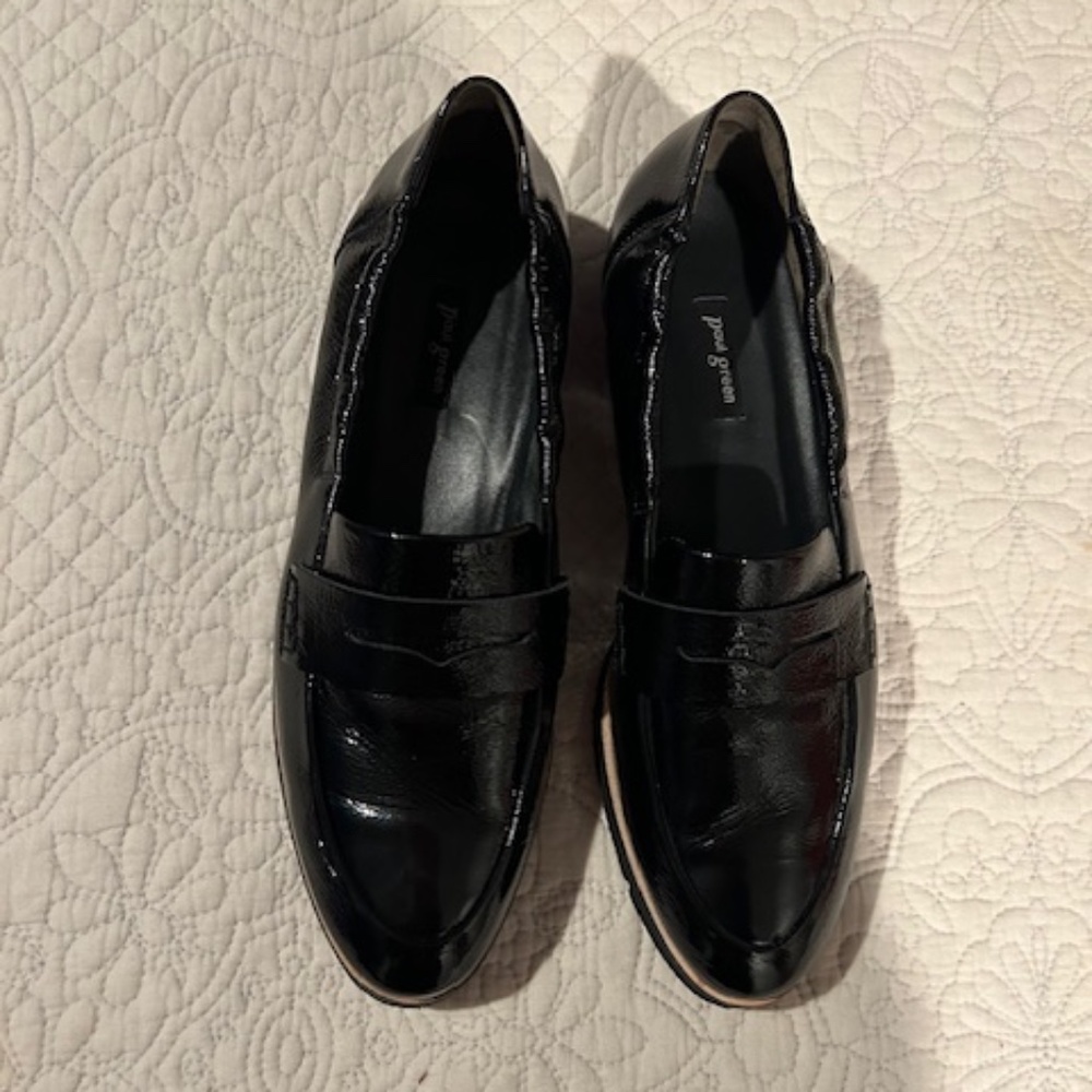 Paul Green Super Soft Black Loafers SZ 9